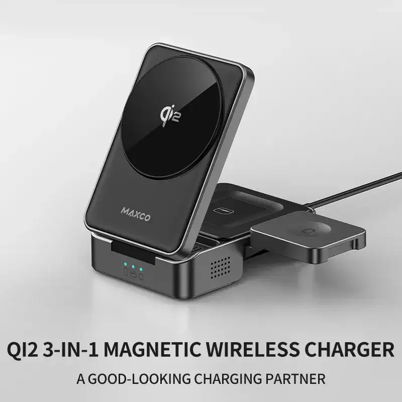 Maxco MW13 Qi2 3-in-1 Magnetic Wireless Charger