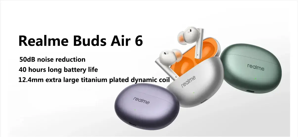 Realme Buds Air 6 TWS Earbuds with Up to 50dB ANC