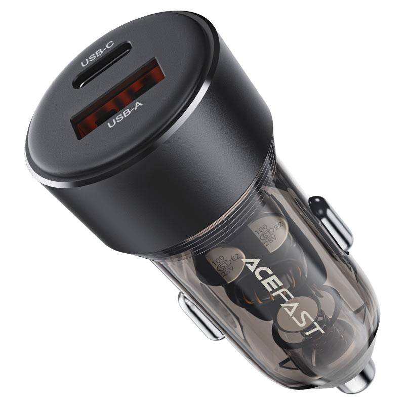 ACEFAST B12 60W Dual-Port Car Charger USB-A & USB-C Fast Charging Adapter