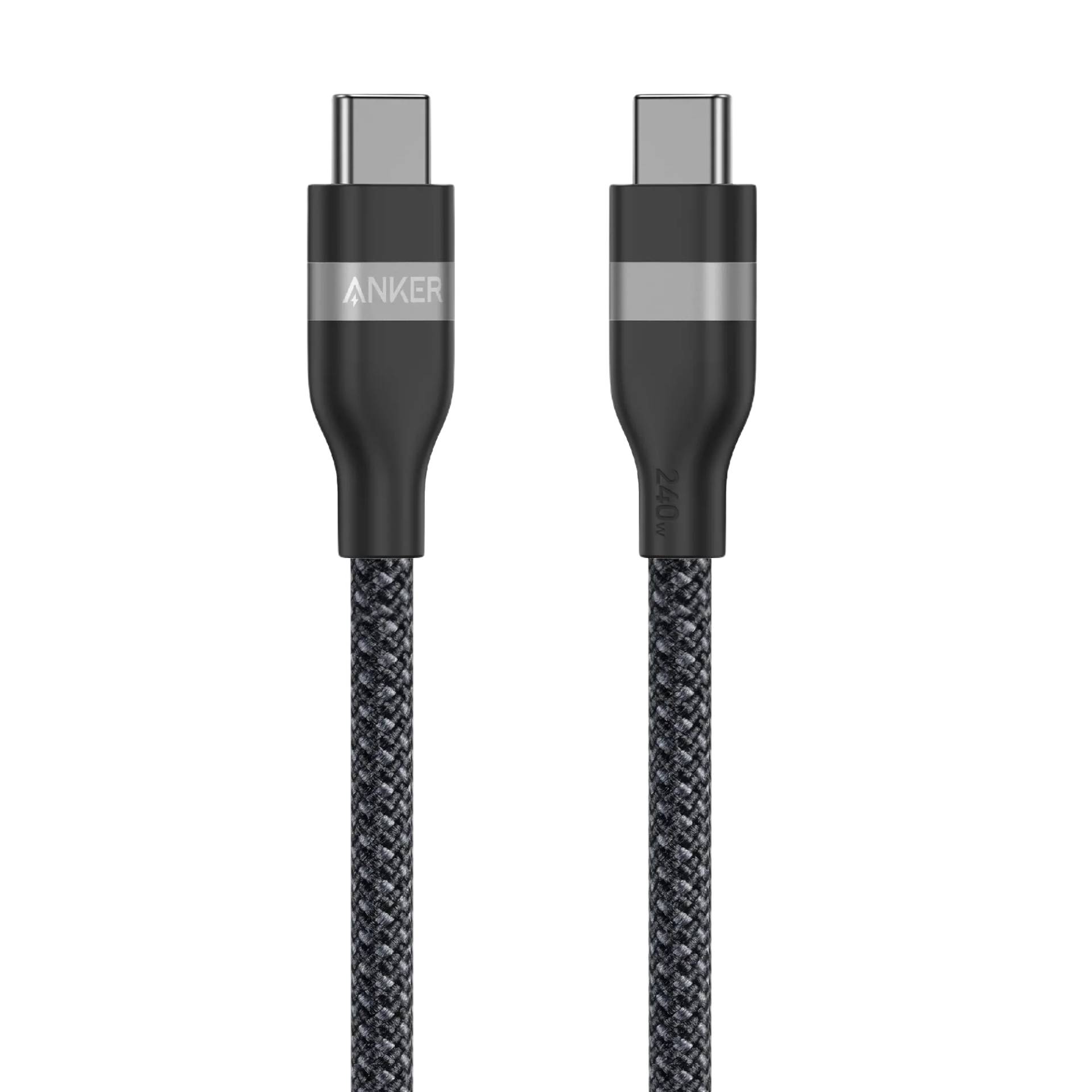 Anker A82E2 240W USB-C to USB-C Upcycled Braided 3ft & 6ft Fast Charging Cable