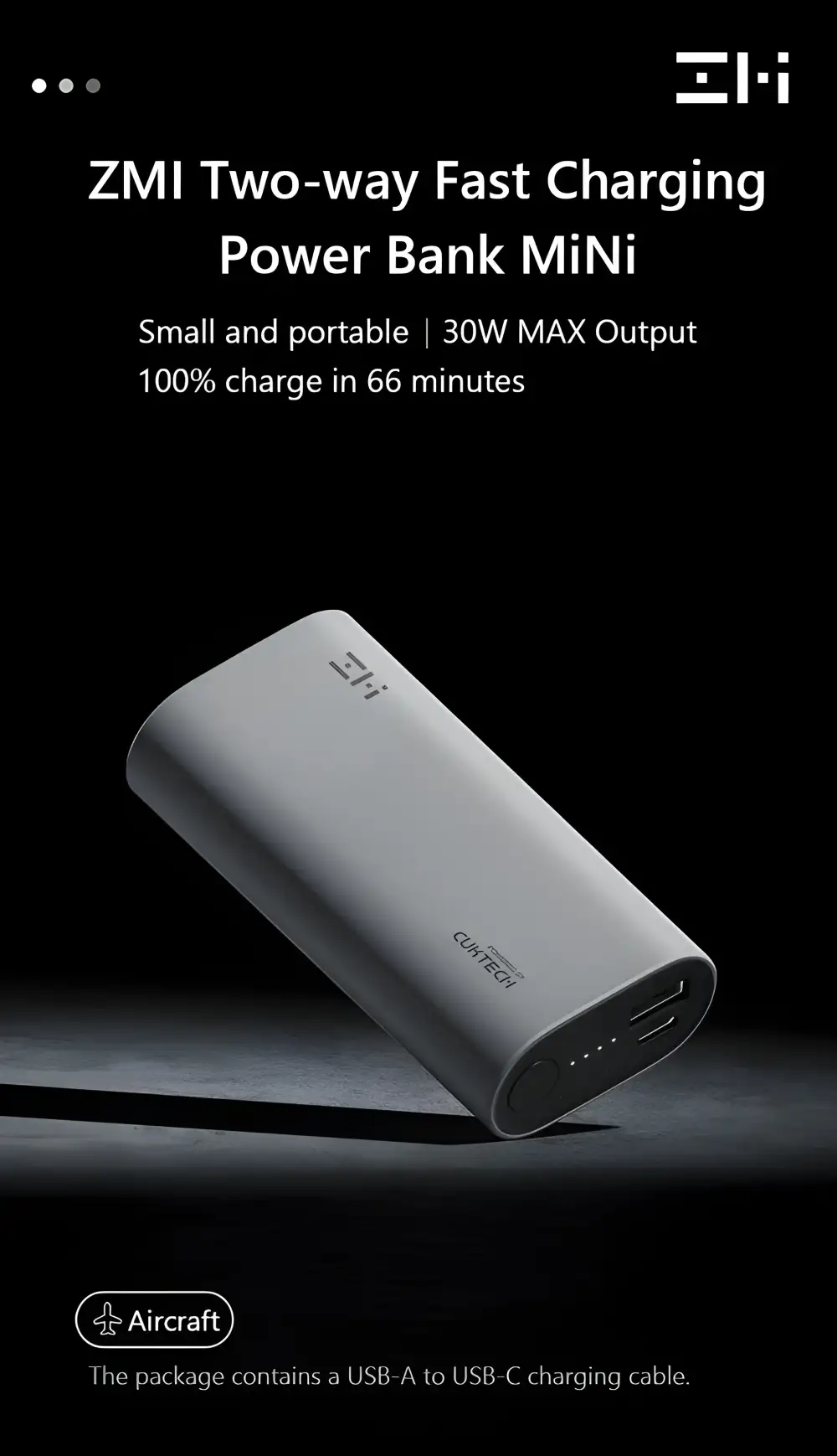 Cuktech ZMI QB818 10000mAh Mini Fast Charging Power Bank