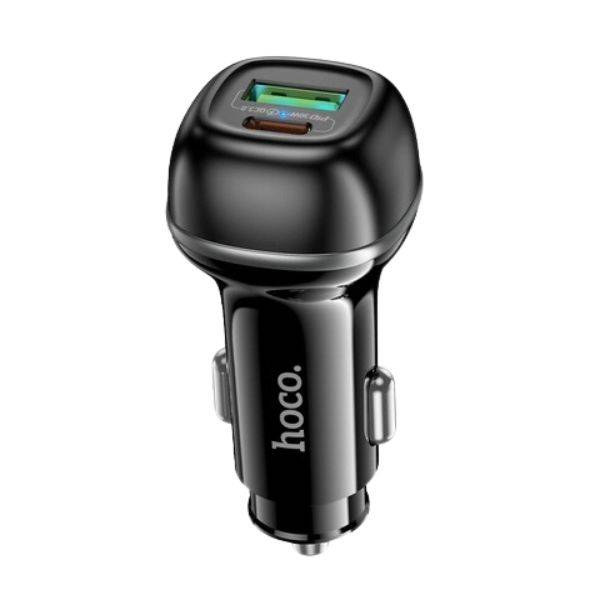 Hoco Z58A 48W Car Charger – 30W PD + QC 3.0 Fast Charging (3A)