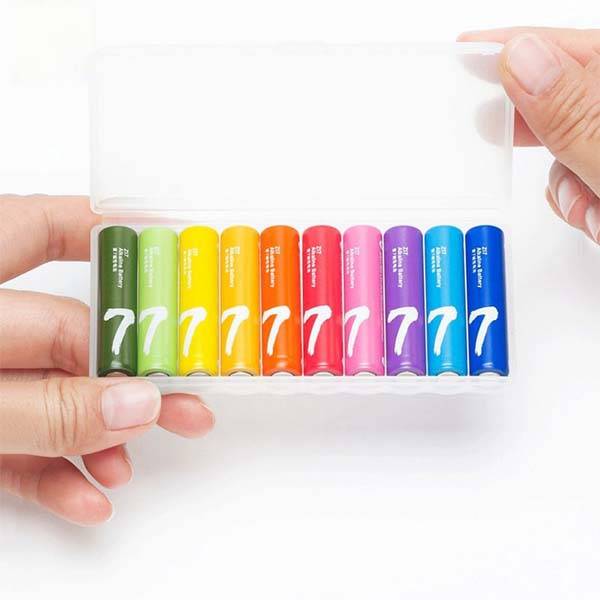 Xiaomi ZMI Zi7 AAA Alkaline Batteries Rainbow Design 10 Pack Xiaomi ZMI Zi7 AAA Alkaline Batteries Rainbow Design 10 Pack