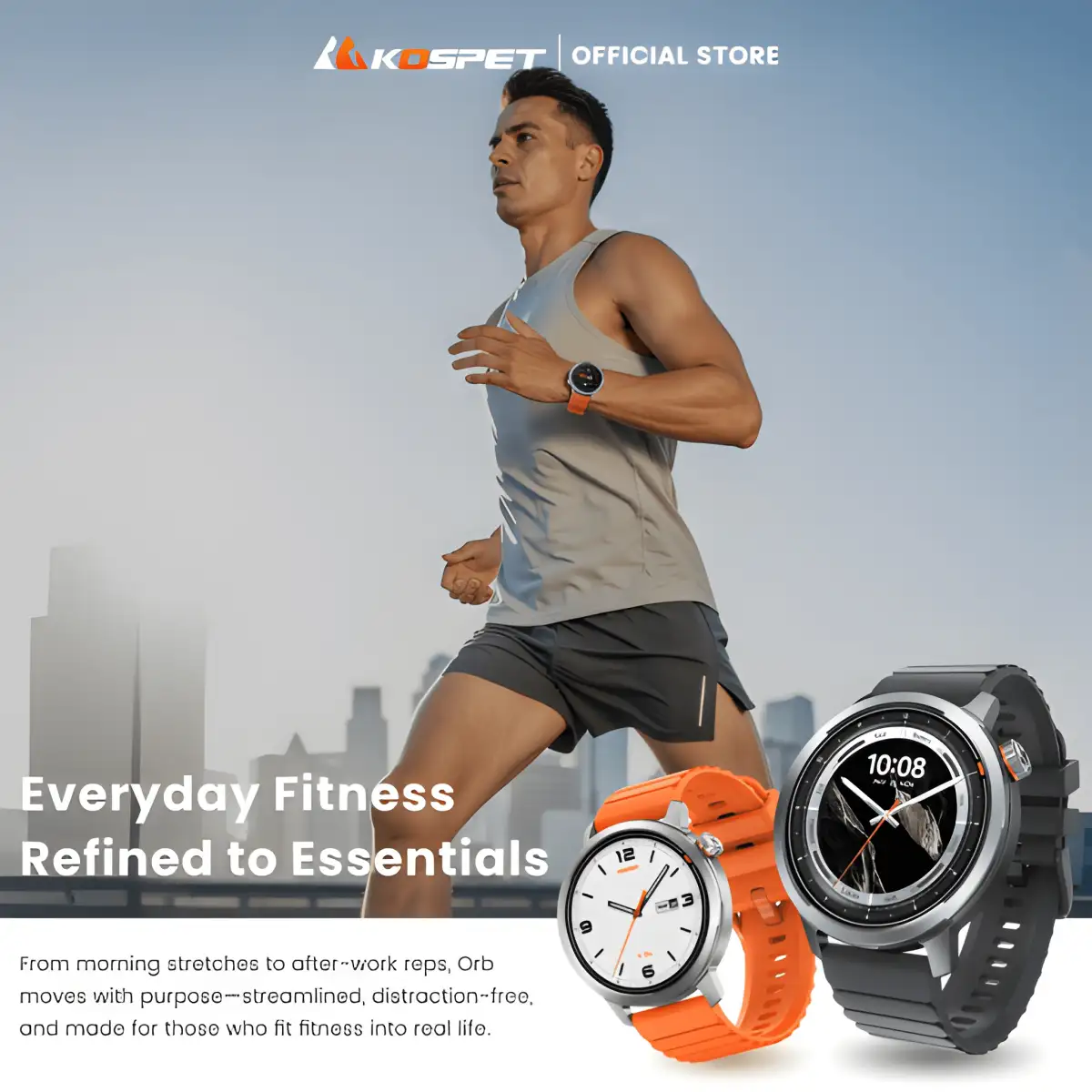 KOSPET ORB AMOLED Bluetooth Calling Smartwatch Grey