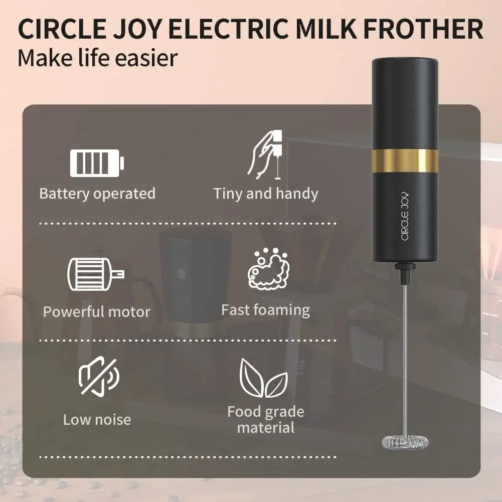 Xiaomi Circle Joy Silver Knight Handheld Milk Frother Drink & Coffee Mixer