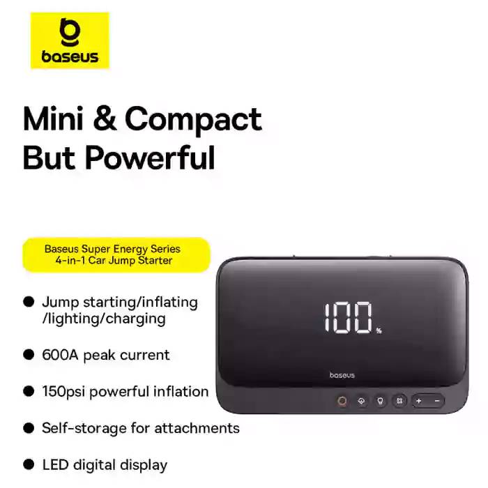 Baseus BS-CH013 Super Energy Series 4-in-1 Car Jump Starter 600A Portable Power Bank Baseus BS-CH013 Super Energy Series 4-in-1 Car Jump Starter 600A Portable Power Bank