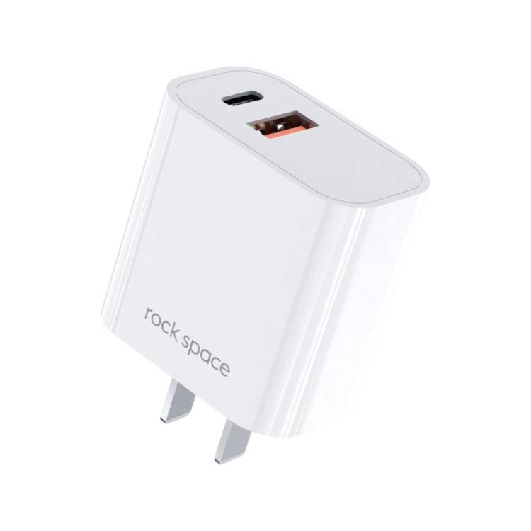 ROCK T43 USB-A & USB-C Dual-Port PD 20W Travel Fast Charger