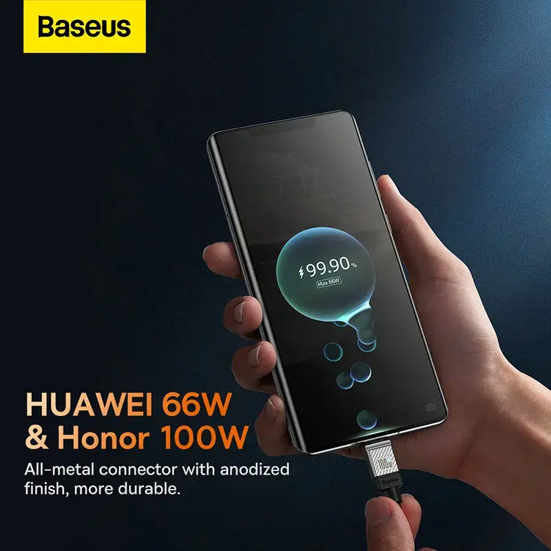 Baseus CoolPlay Series Cable USB-A to USB-C 100W Doubly-Wrapped Premium Quality Fast Charging