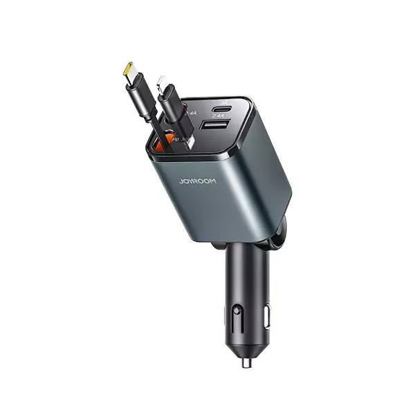 JOYROOM JR-CCL05 30W 4-in-1 Retractable Multi-Cable Fast Charging Car Charger