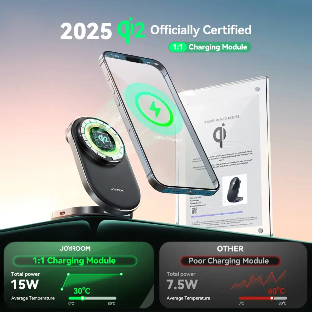 JOYROOM JR-W17 15W 3-in-1 Magnetic Wireless Charging Station