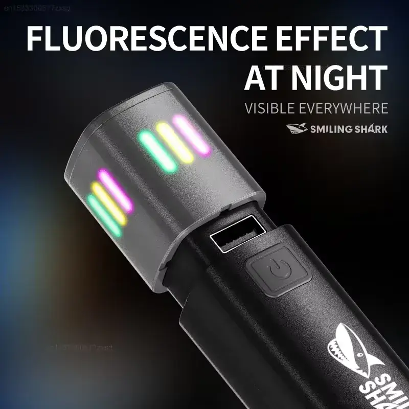 Smiling Shark SD-1018A High-Power Outdoor Flashlight with Side Floodlight