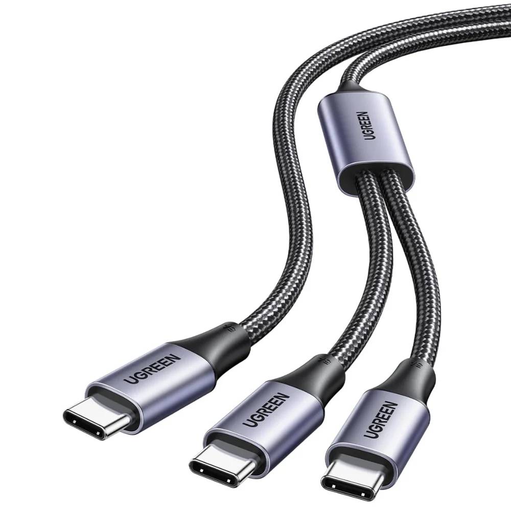 UGREEN US561 2-in-1 100W PD Type-C Fast Charging Cable (1.5m)-35087