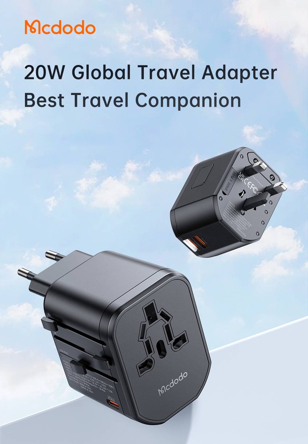 McDodo CP-347 20W PD Fast Charging Universal Travel Adapter