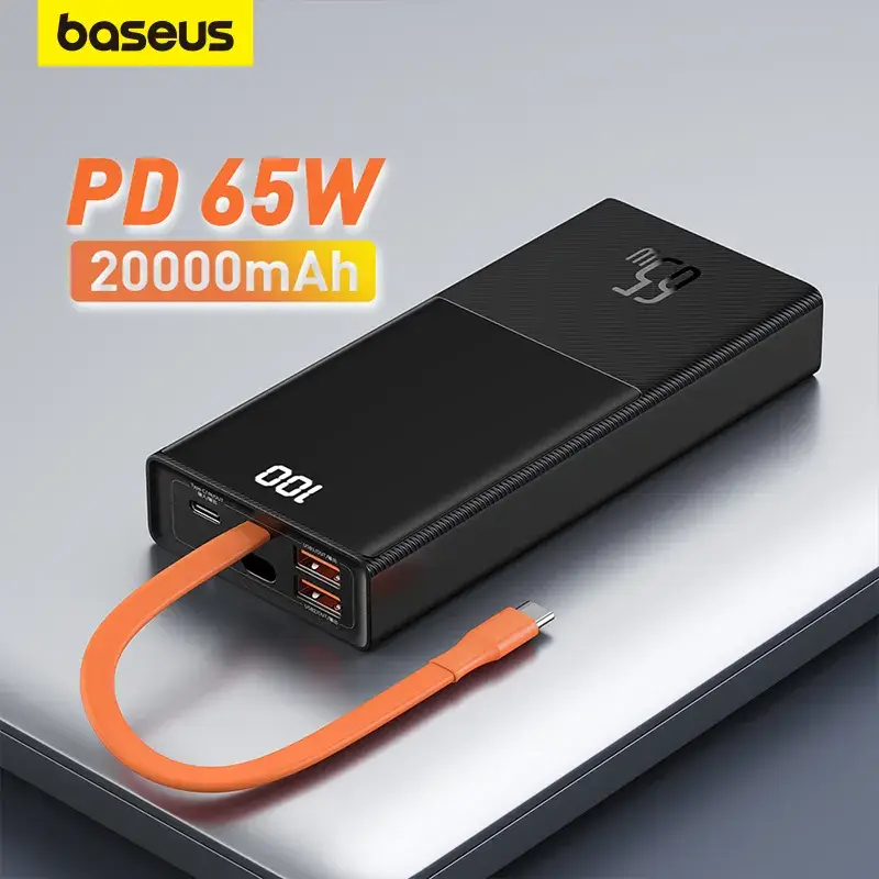 Baseus 65W Elf Digital Display Fast Charging Power Bank 20000mAh 