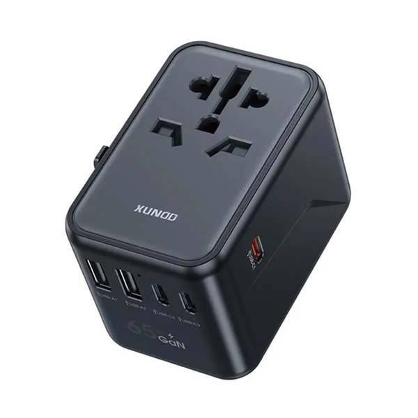 XUNDD XDCH-072 65W 5 Port USB Universal Travel Adapter - Black