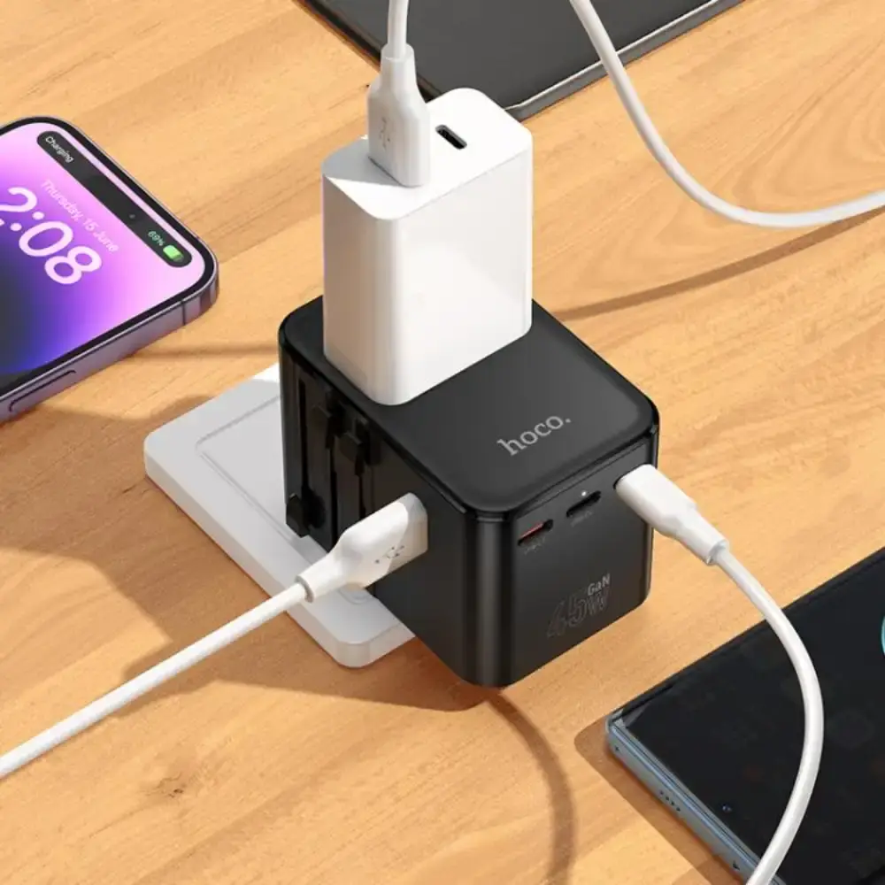 Hoco AC32 45W USB-C PD Global Universal Travel Adapter