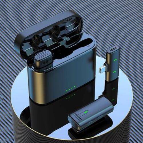 Remax K10 Wireless Lavalier Microphone with Noise Reduction and Portable Type-C Charging Case