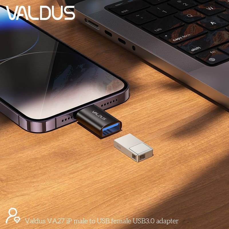 Valdus VA27 Lightning to USB Type-A OTG Converter Adapter