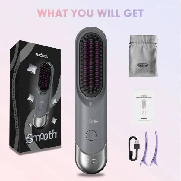 Enchen H100 Cordless Portable Hair Straightening Brush Enchen H100 Cordless Portable Hair Straightening Brush
