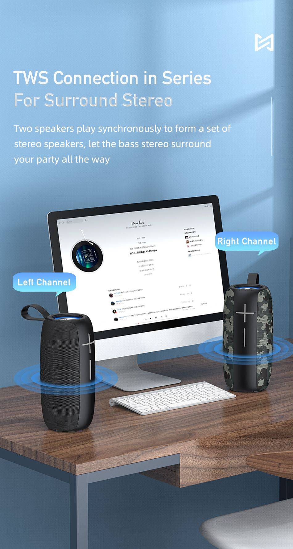 Awei Y370 IPX6 Bluetooth Wireless Speaker