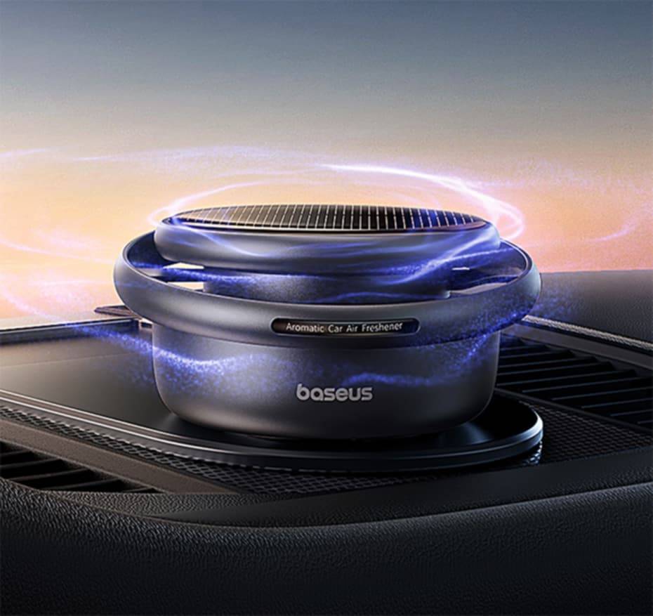 Baseus Car Air Freshener Solar Power Automatic Rotating Diffusion Perfume