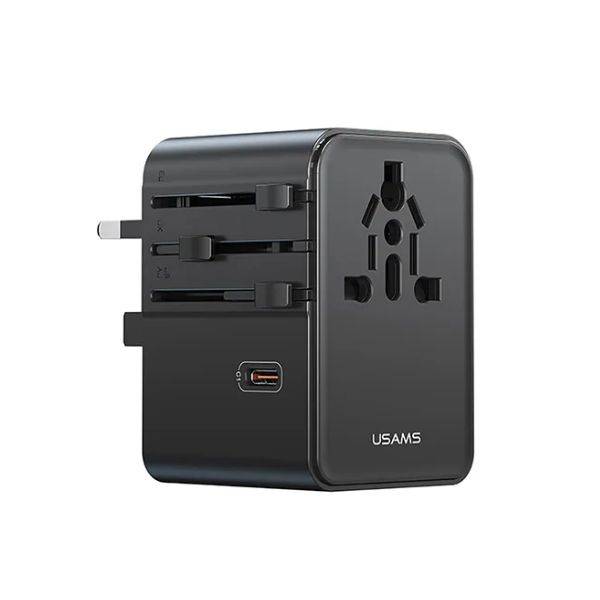 USAMS CC310 70W Universal Travel Adapter with Triple Type-C & Dual USB-A Ports USAMS CC310 70W Universal Travel Adapter with Triple Type-C & Dual USB-A Ports