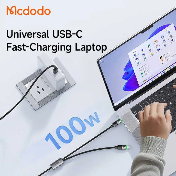 McDodo CA-670 100W 2-in-1 USB-C to USB-C & Lightning Cable