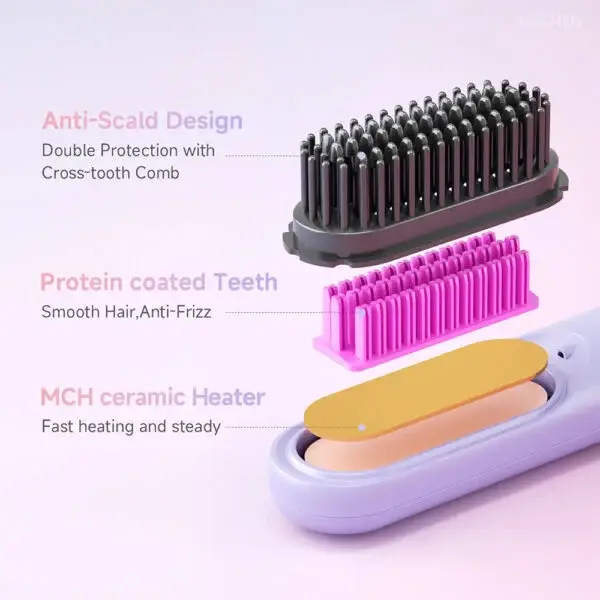 Enchen H100 Cordless Portable Hair Straightening Brush
