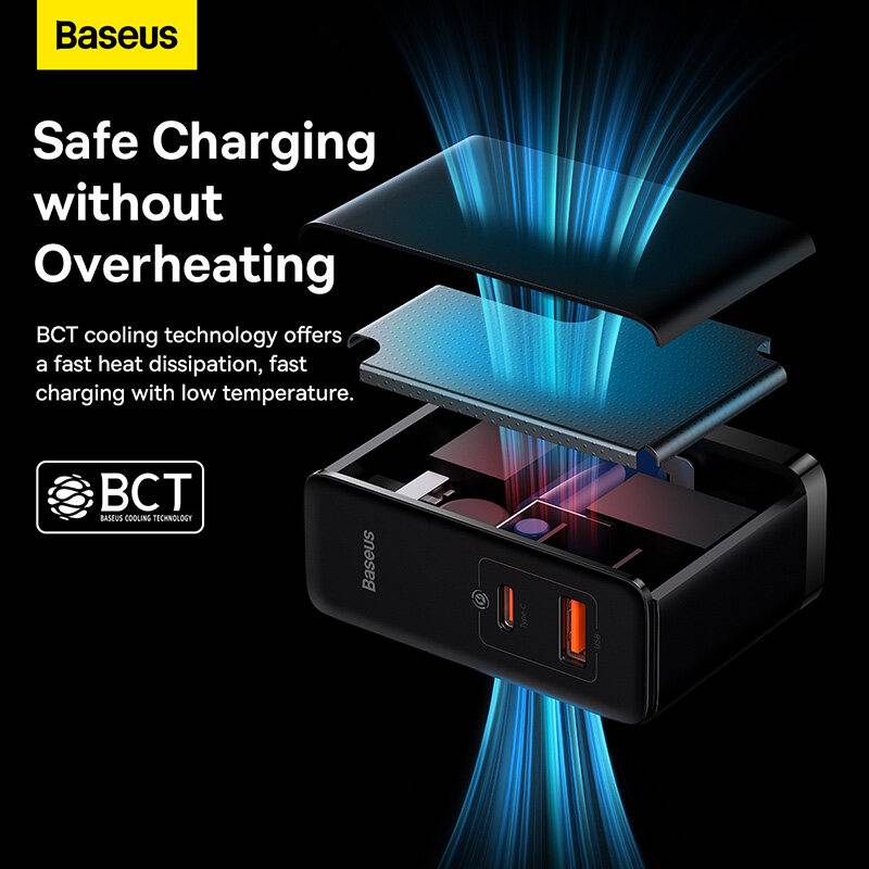 Baseus GaN5 Pro 100W Fast Charger Type-C & USB-A Dual Output with 1m 100W Type-C to Type-C Cable
