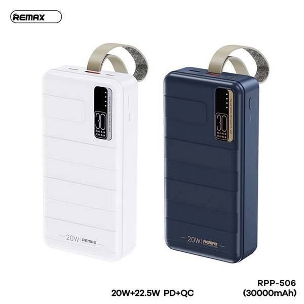 Remax RPP-506 30,000mAh Power Bank 20W & 22.5W PD/QC Fast Charging Remax RPP-506 30,000mAh Power Bank 20W & 22.5W PD/QC Fast Charging