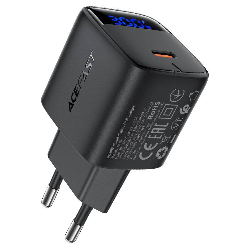 ACEFAST A115 30W GaN PD Fast Charger with Digital Power Display