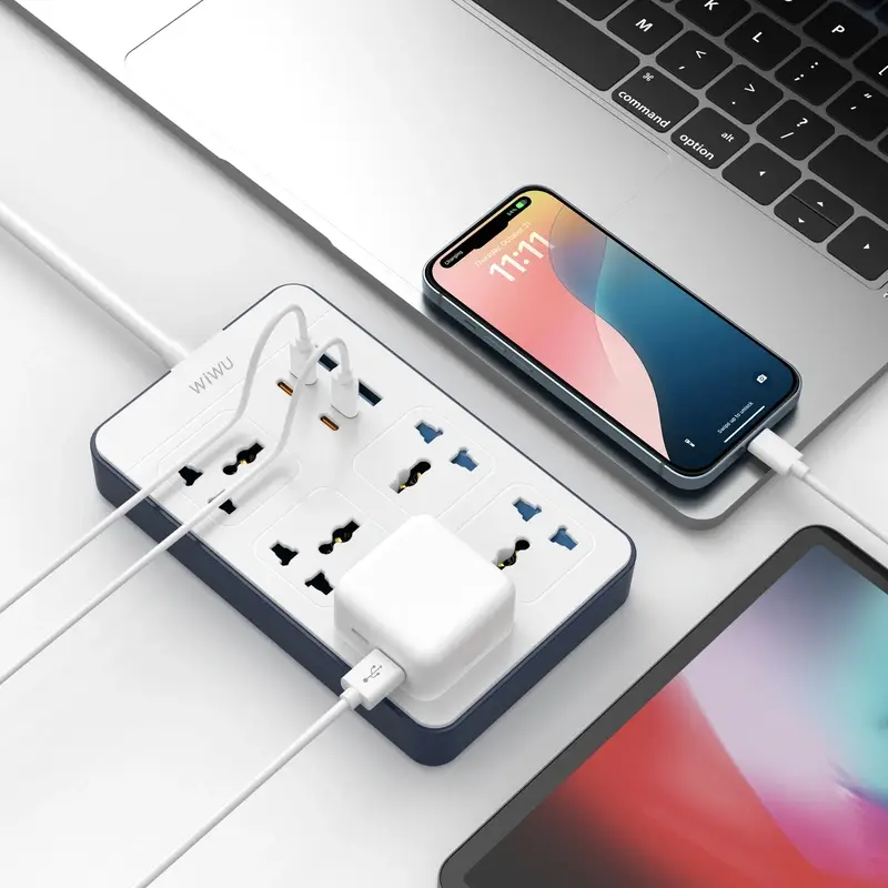 WiWU Wi-S006 PS524 20W GaN 11-in-1 Multifunctional Power Strip