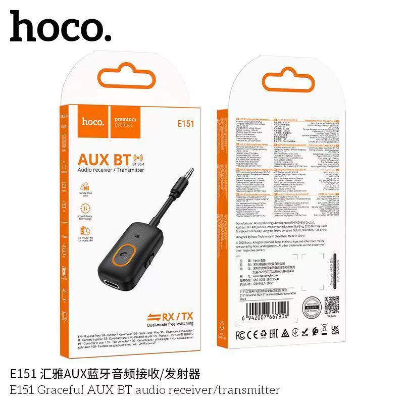 HOCO E151 Bluetooth AUX Receiver & Transmitter Wireless Audio Adapter