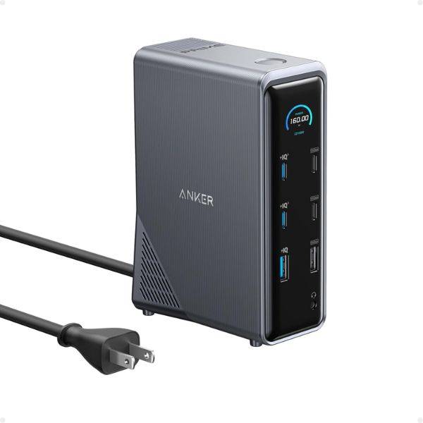 Anker Prime 14-in-1 160W Dual Display Docking Station with Digital Power Display