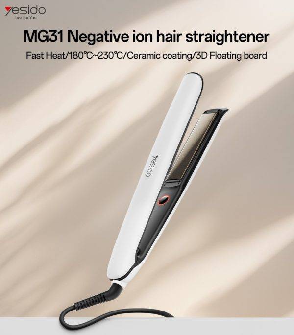 YESIDO MG31 Hair Straightener with Negative Ion Technology