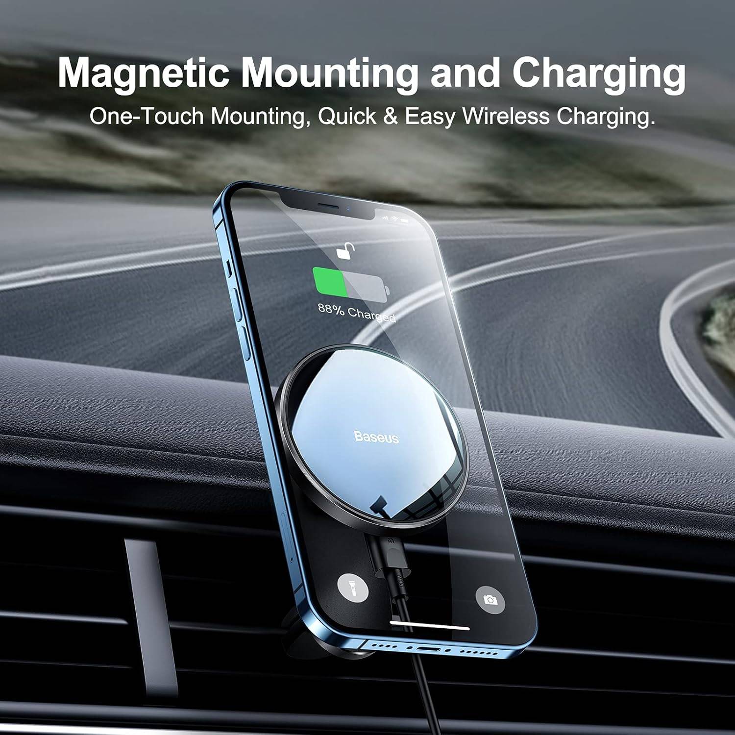 Baseus WXJN-01 15W Magnetic Wireless Car Charger