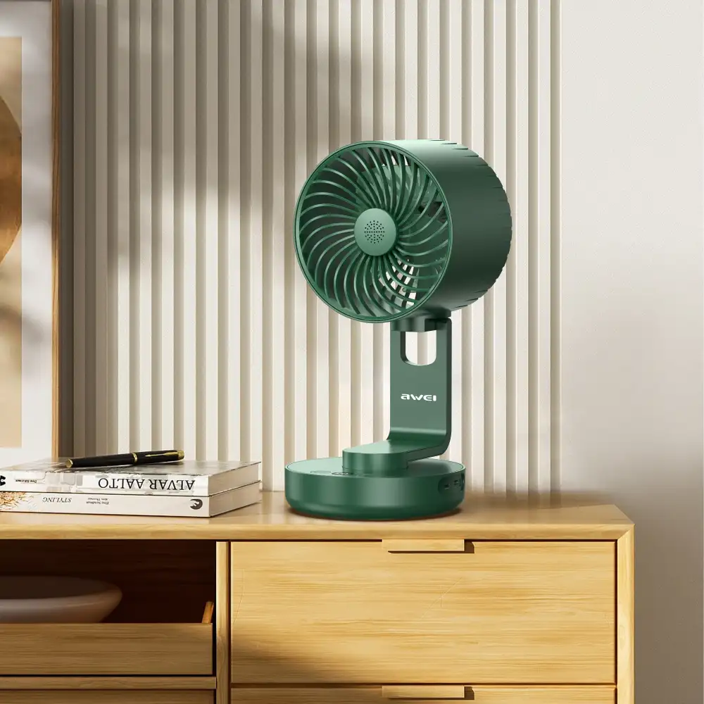 Awei F34 Folding Long Duct Circulator Fan 4000mAh Rechargeable & Portable