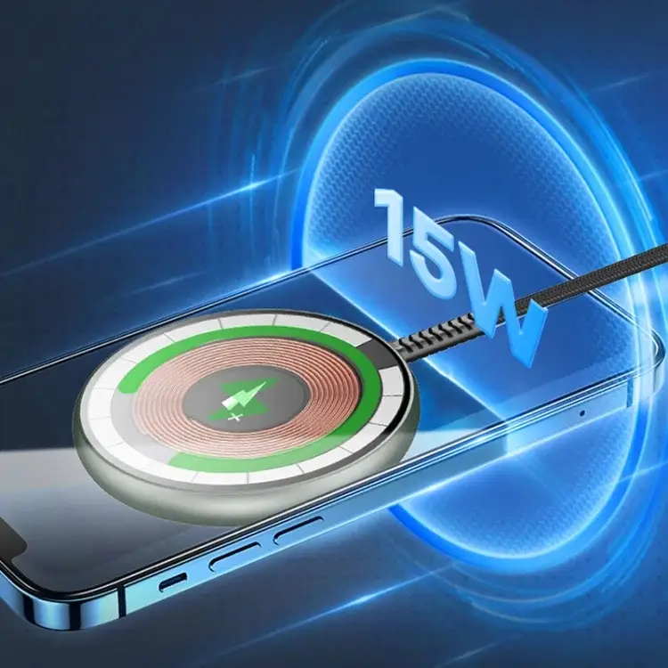 WiWU M14 Transparent Magnetic Wireless Charging Stand with LED Indicator