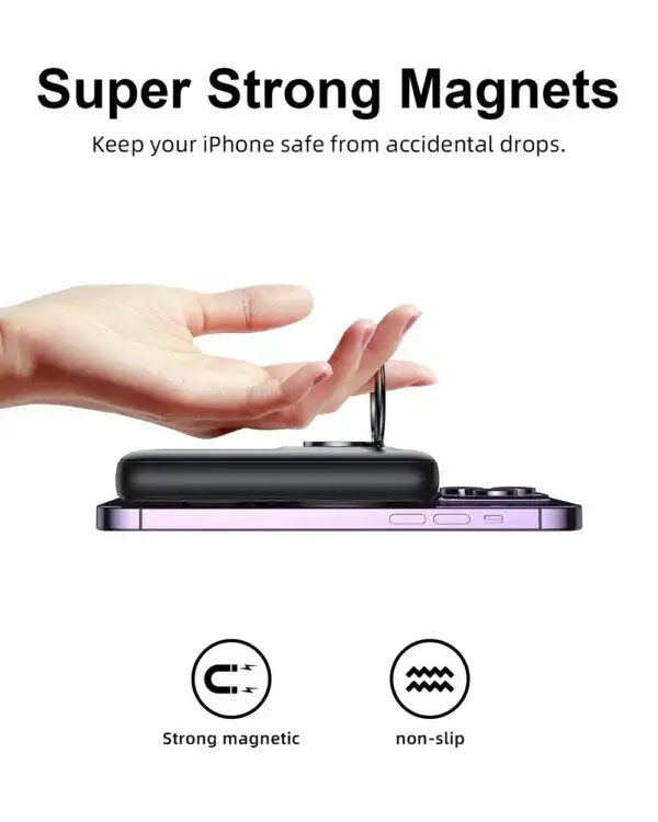 JOYROOM JR-W050 10000mAh 20W Fast Charging Magnetic Wireless Power Bank with Ring Holder
