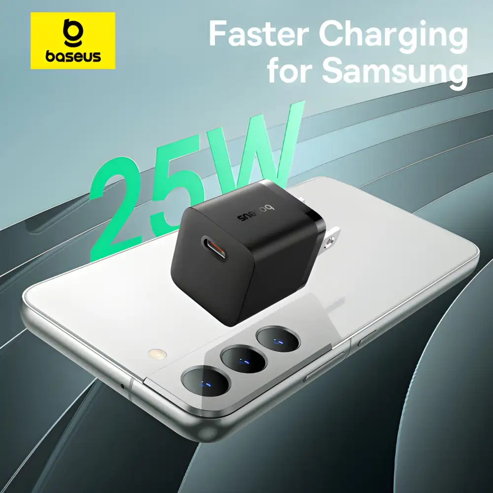 Baseus GaN5 Mini 25W Fast Charger (1C) with 1M USB-C to USB-C Cable