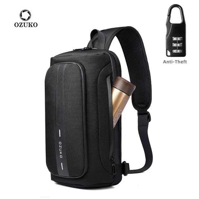 Ozuko 9315 Men's Mini Crossbody Shoulder Bag Compact Anti-Theft Travel Messenger