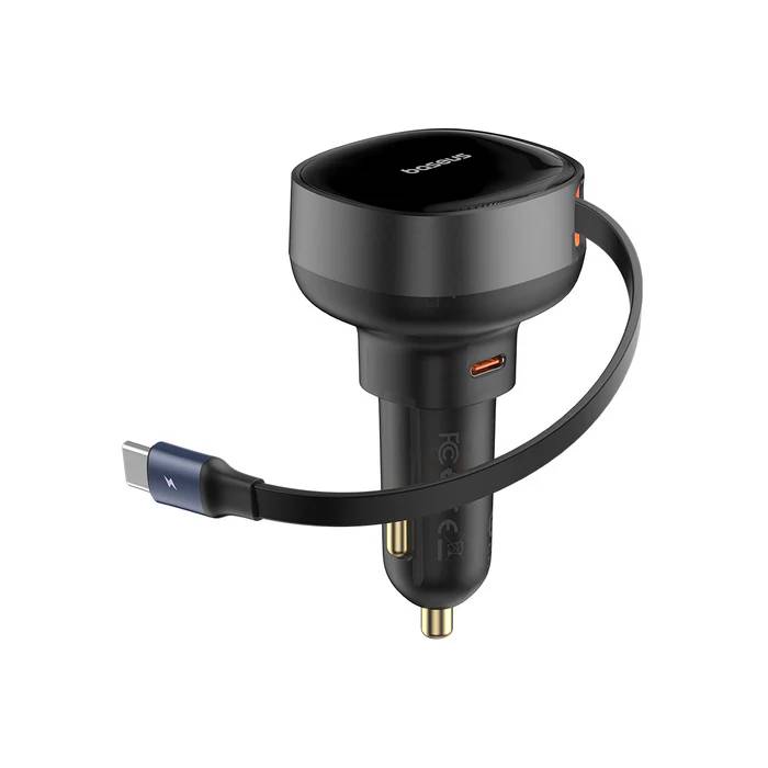 Baseus Enjoyment Pro 60W Retractable USB-C Fast Car Charger