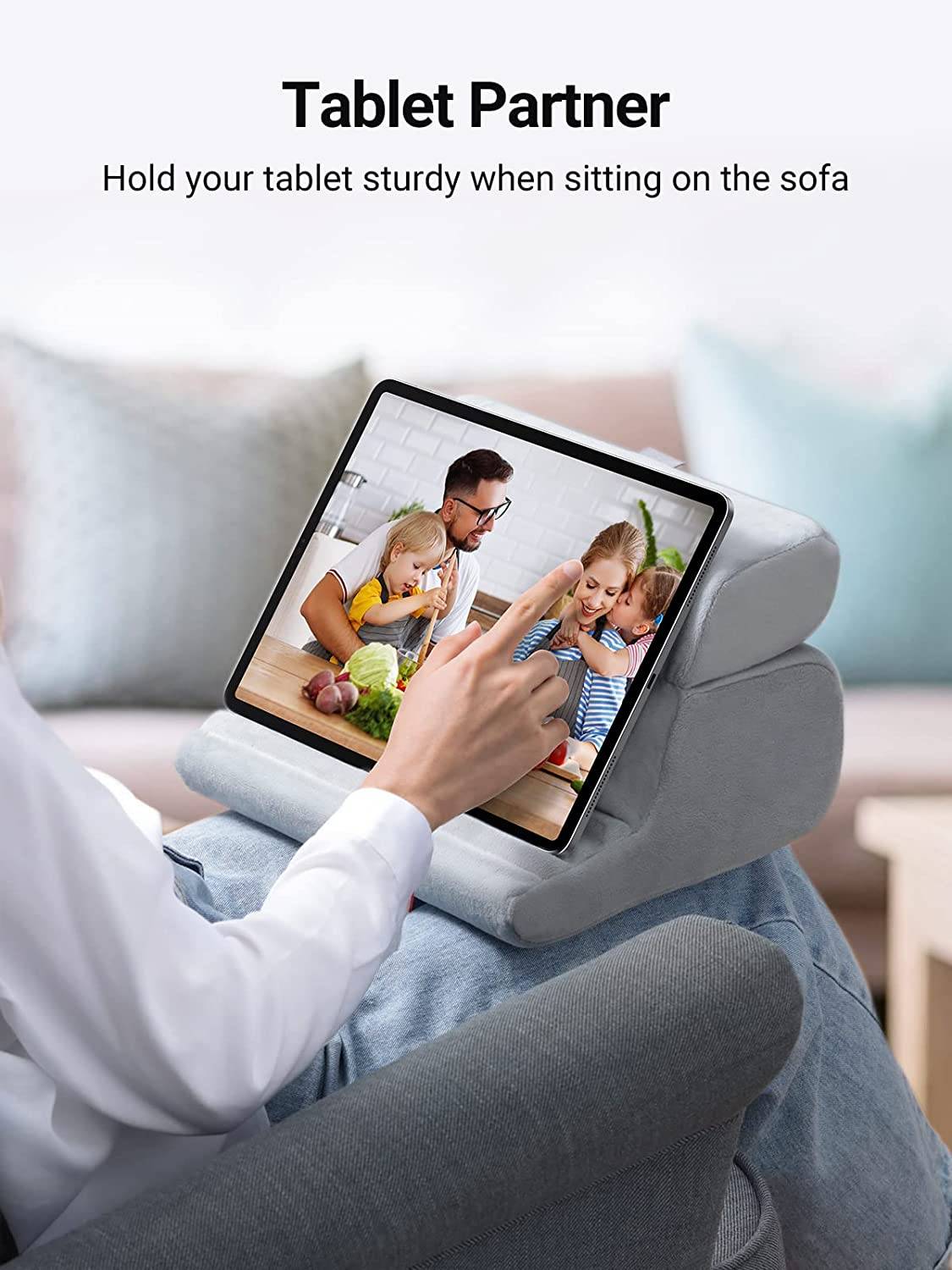 UGREEN Adjustable Tablet Pillow Stand with 3 Viewing Angles for iPad & Tablets