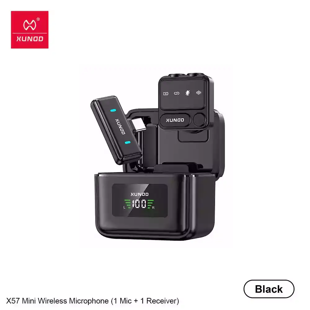 XUNDD X57 Mini Wireless Lavalier Microphone 1 Transmitter & 1 Receiver