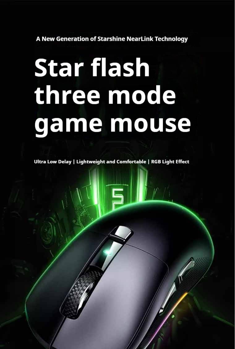 Ugreen G908 RGB Wireless Gaming Mouse PAW3395 4K DPI Three-Mode Flash