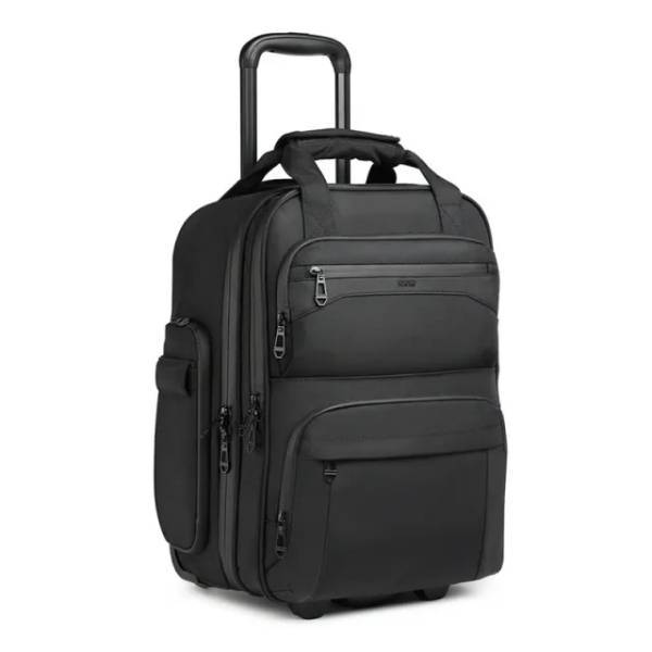 Ozuko 9699 Luxury 18-Inch Trolley Bag with Anti-Theft Lock Underseat Carry-On with Wheels