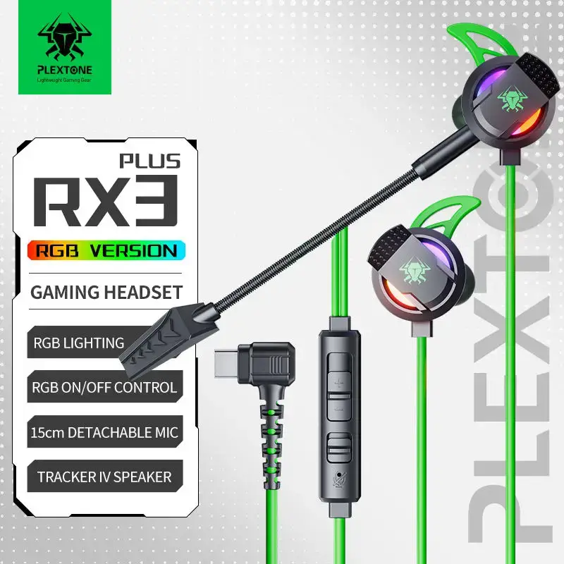 Plextone RX3 PLUS Type-C Wired Gaming Earphones