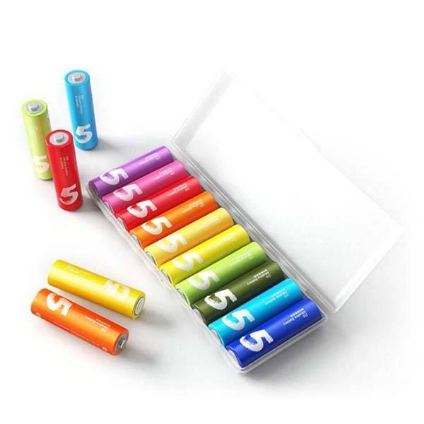 Xiaomi ZMI Zi5 AA Alkaline Batteries Rainbow Design 10-Pack Xiaomi ZMI Zi5 AA Alkaline Batteries Rainbow Design 10-Pack