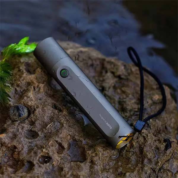 HOTO Flashlight Fit Rechargeable Waterproof LED Torch with Dustproof Design