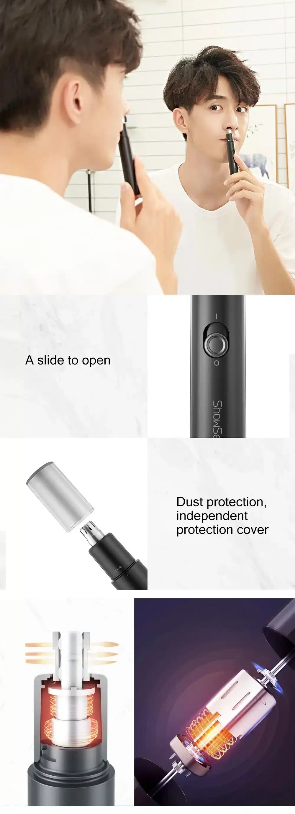 Xiaomi ShowSee C1 BK Electric Mini Nose Hair Trimmer